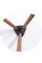 White 3-Piece Wooden Flower Pot Flower Stand with Raw Legs Decorative Side Table Nesting Set 25 cm Diameter for Home - 3