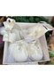 Stoned Mother Baby Bandana Brooch Feathered Bride Maternity Crown Slippers Set Women's Crown Slippers White - 2
