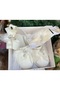 Stoned Mother Baby Bandana Brooch Feathered Bride Maternity Crown Slippers Set Women's Crown Slippers White