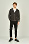 Men's Pocket Detailed V-Neck Wool Cardigan 4490 Dark Gray - 2