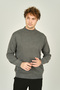 Men's Half Turtleneck Wool Sweater 6091024   Dark Gray