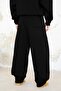 Unisex Black Cozy Basic Pleated Relaxed Fit Baggy Tracksuit - 5