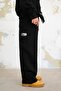 Unisex Black Cozy Basic Pleated Relaxed Fit Baggy Tracksuit - 3