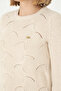 Women's Cream Melange Crew Neck Sweater 50293054-Vr159 - 7
