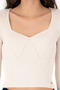 Women's Cream V-Neck Sweater 50293163-Vr071 - 6