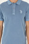 Men's Slim Fit Polo Neck Indigo Basic T-Shirt 50294207-Vr028 - 6