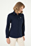 Women's Navy Blue Long Sleeve Basic Shirt 50295640 -Vr033 - 3
