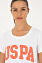 Women's White Crew Neck Basic T-Shirt 50280036-Vr013 - 2