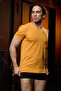Basic V-Neck Yellow Men's T-Shirt - 2