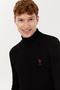 Men's Black Turtleneck Basic Knitwear Sweater 50253449 -Vr046 - 2