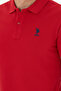 Men's Red Basic Polo Neck T-Shirt 50263238-Vr030 - 7