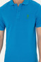 Men's Slim Fit Polo Neck Cobalt Blue Basic T-Shirt 50279613-Vr045 - 6