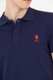 Men's Navy Blue Basic Polo Neck T-Shirt 50263238 -Vr033 - 7
