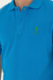 Men's Slim Fit Polo Neck Cobalt Blue Basic T-Shirt 50279613-Vr045 - 7