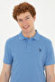 Men's Slim Fit Polo Neck Dark Blue Basic T-Shirt 50279573-Vr032 - 2