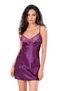 Purple Short Satin Nightgown 8106 - 2