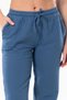 Muslin Lace-Up Waist Double Pocket Women's Summer Trousers Indigo indg - 3