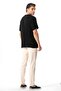 Men's Summer T-Shirt - Halicarnassus, Short Sleeve, Violet Button Detail, Black Syh - 2