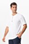 Halicarnassus Short Sleeve Violet Button Detailed Men's Summer T-Shirt White Byz - 4