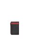 Cengiz Pakel Unisex Genuine Leather Zippered Card Holder - 2512Ds - Black/Red - 4