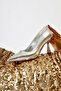 Celestine Silver Wrinkled Glossy Patent Leather Pointed Toe Stiletto, Women's High Heels - 3