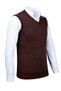 Men's V-Neck Knitwear Burgundy Sweater Patterned Colorful Winter Steel Knit Classic Fit - 5010H - 2