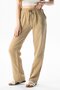 Muslin Lace-Up Waist Double Pocket Women's Summer Trousers Mink Vzn