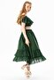 Lavinya Elastic Waist Voile Long Summer Skirt Green Ysl - 2