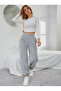 Gray Unisex Full Fit Elastic Leg Sweatpants - 4