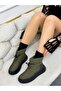 Khaki Parachute (Luvit) Women's Waterproof Snow Boots with Wool Inside - 8