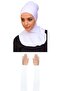 Women's Jersey Prayer Sleeves with Neck Warmer and Bonnet, 2-Piece Set, White