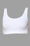 Women's Padded Thick Strap Crop Bustier Gray White Set of 2 - 2
