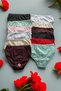 Women's High Waist Camisole Ribbed Cotton Bato Panties Mixed Color Set of 6 - 6