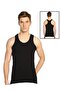 Men's Cotton 3 Pieces Black Athlete Tank Top - 2
