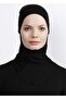 Women's Hijab Black Neck Collar Bonnet - 2