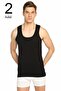 Men's Black 2 Pack Ribana Classic Tank Top Elf568T0102Ccm2 - 2