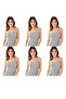 Women's Black Cotton Tank Top with String Straps, Set of 3 - 3