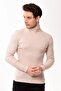 Men's Turtleneck Turtleneck Slim Fit Sweater Beige