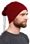 Men's Polar Beanie Neck Collar Claret Red