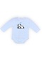 Sleepy Panda Printed Baby Bodysuit with Snap Fasteners Blue