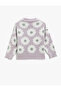 Daisy Patterned Sweater Soft Textured - 2