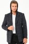 K7532 Men's Coat-Plaid-Dark Blue - 5