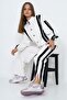 Girl's Cotton Snap Closure Striped Long Sleeve Tracksuit Set - 2
