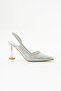 Fomax Stone Detailed Transparent Heeled Shoes - 4