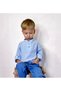 Organic Hakim Collar Muslin Shirt Dark Blue Color