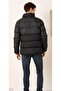 Montolivo Men's Filled Black Coat - 3