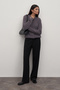 Trousers - Black - Wide leg - 5