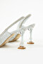 Fomax Stone Detailed Transparent Heeled Shoes - 5