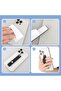 Black Silicone Handle Mobile Phone Holder - Horizontal Stand Sticker, Strap Band - 4