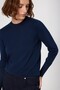 Navy Blue Crew Neck Basic Women's Sweater